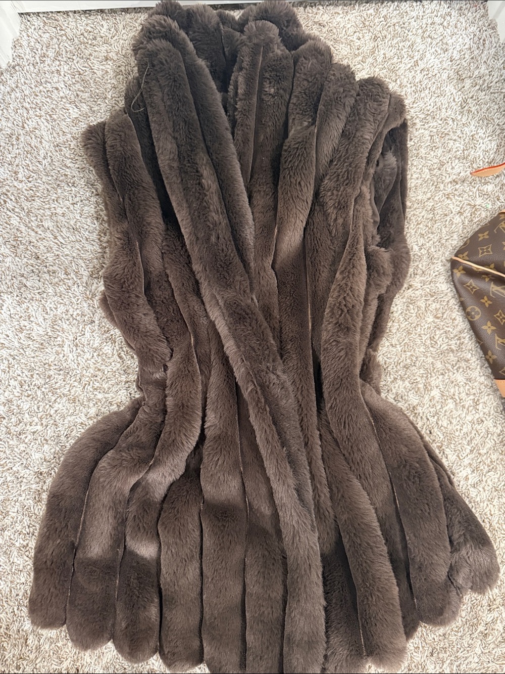 Luxury Brown Faux Fur Vest - Women Intimates & Sleepwear